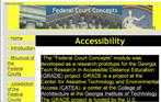 Screenshot of alternate view (high contrast) for Module: Federal Court Concepts