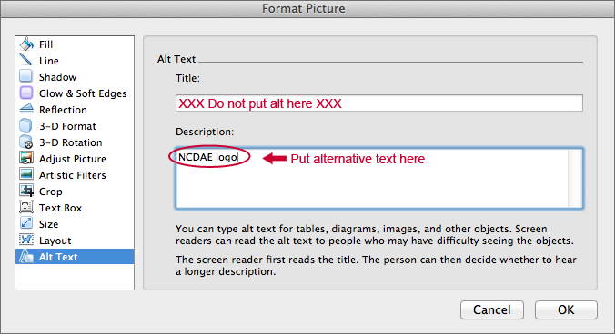 ms word 2011 document panel for mac